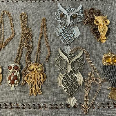 Costume Owl Necklaces And Pendants 