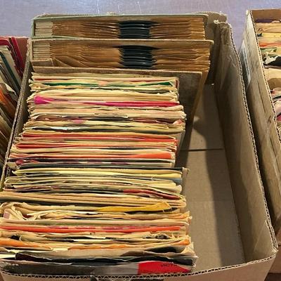 Large 3 Box Mystery Lot Mixed Genre 45’s
