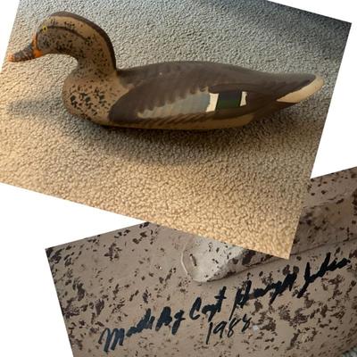 Capt Harry Jobes signed duck decoy