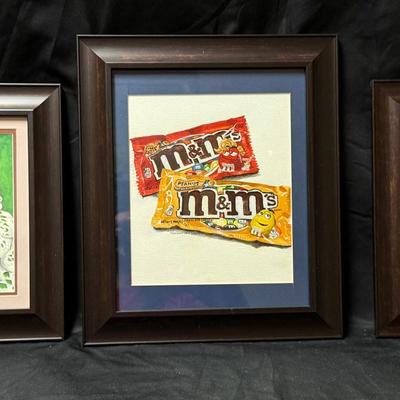 Lot 440: Set of 3 Gouache Candy & Treats Paintings by John Winstead – Framed Confectionery Art