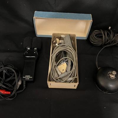 Lot 332: Vintage Guitar & Audio Accessories Lot – Magnetic Guitar Microphone + Mics