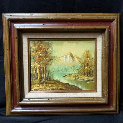 Lot 450: Mountain Lake in Autumn – Signed Durvie
