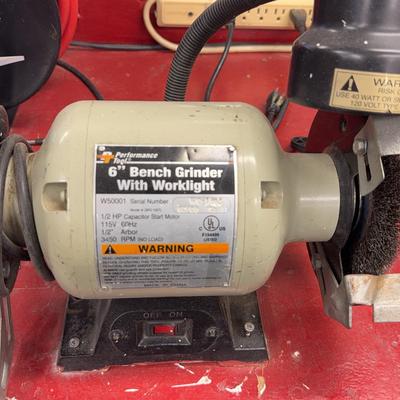 Lot 508: 6 Inch Bench Grinder By Performance Tool