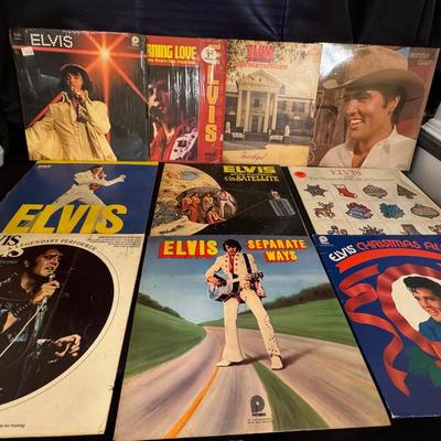 Lot 227: Elvis Album Collection Plus Movie Memorabilia  For This Is Elvis Movie