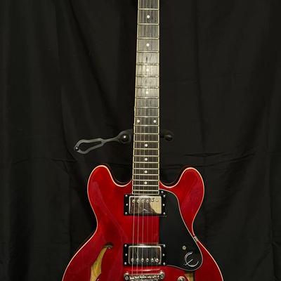Lot 315: Epiphone ES-339 Semi-Hollow Electric Guitar – Cherry – Near Mint