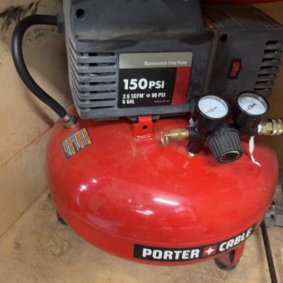 Lot 518: Porter Cable Pancake Compressor 6 Gallon 150 PSI