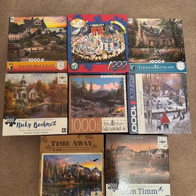 Lot 240: 8 1000 Pieces Puzzles 
