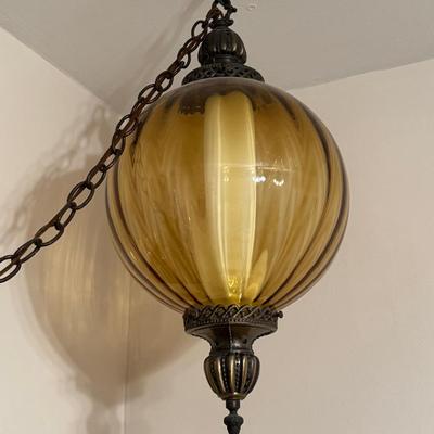 Lot 236: Vintage Mid Century Swag Lamp 