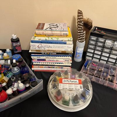 Lot 219: Learn Calligraphy ( Books, Ink, Tips)