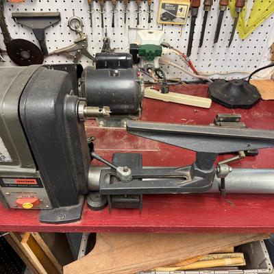 Lot 269: Craftsman 12 “ Wood Turning Lathe Plus Set Of Turning Tools