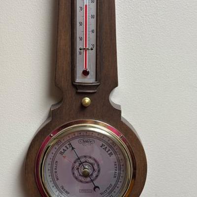 Lot 417: Vintage Springfield Banjo-Style Weather Station – Thermometer, Barometer & Hygrometer