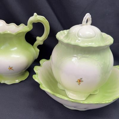 Lot 503: Vintage Ethel Whitaker Ceramic Pitcher & Covered Bowl Set