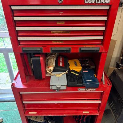 Lot 261:Craftsman Tool Chest Full Of Huge Assortment If Hand Tools 