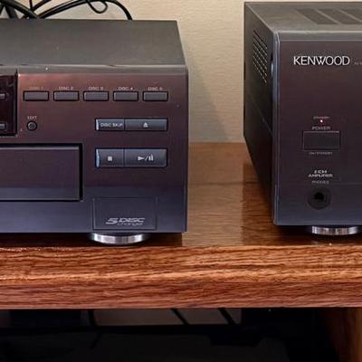 Lot 466: Kenwood VR-207 Surround Receiver & CD-203 Multi CD Player – Tested Working