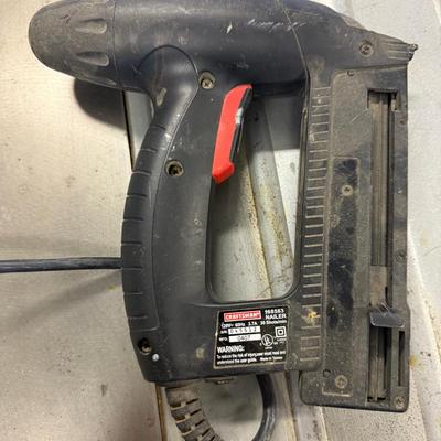 Lot 524: Craftsman Electric Nailer & Nails
