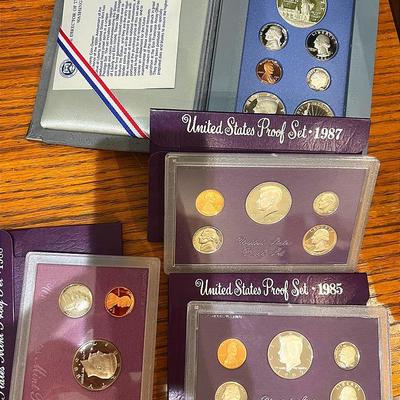 US Proof Sets, 1985-1988
