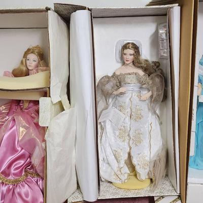 Two Franklin Heirloom Dolls And A Franklin Mint Doll- "Lady Of The Lake"