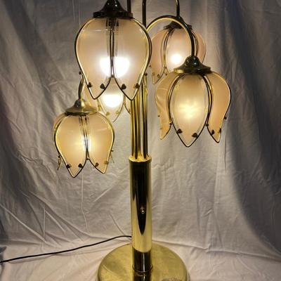 Vintage Anthony California Hollywood Lotus Table Lamp #2