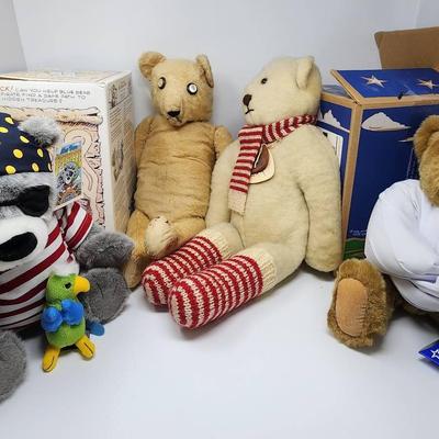 Antique/Vintage Teddy Bears- Handmade Antique Mohair, Elegante Dakin And More!