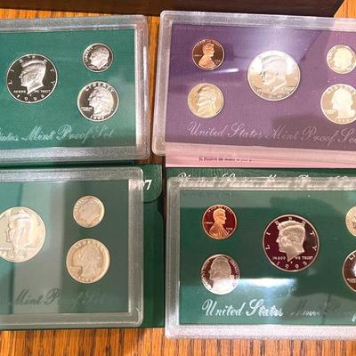 US Mint Proof Sets1993, 1995, 1997, 1998