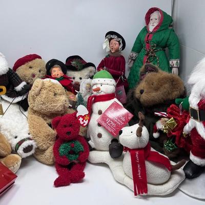 Xmas Bears And Decor:Godiva,Gund, Ty, Buyers choice And More 