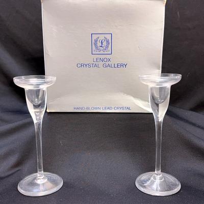 Lenox Crystal Sussex Candlesticks 