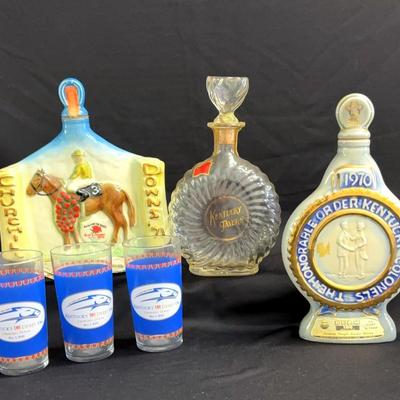 "Kentucky Derby" Decanters And Glasses -2