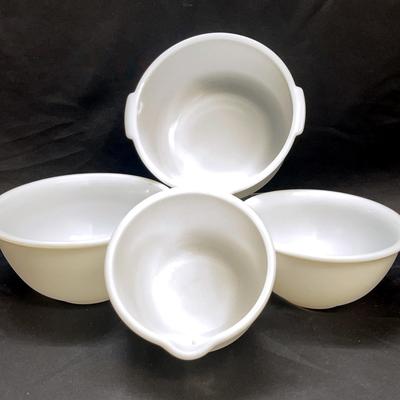 White Glass Set Of 4 Bowls 