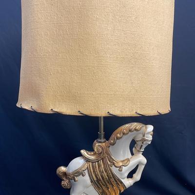Ceramic Horse Sculpture Lamp