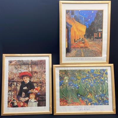 Prints: Café terrace, Les irises, By Vincent Van Gogh