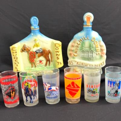 "Kentucky Derby" Decanters And Glasses -1