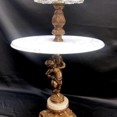 Elegant MCM Floor Ashtray Stand Brass II