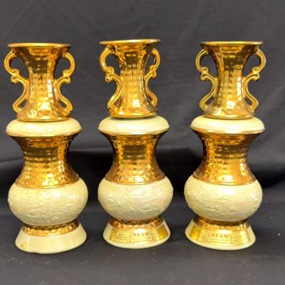 Three James Beam Decanters