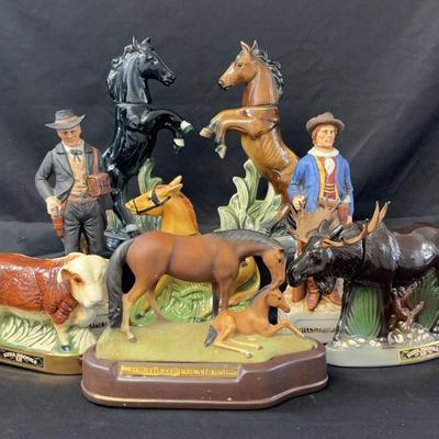 "Cowboys and Horses" Decanters 