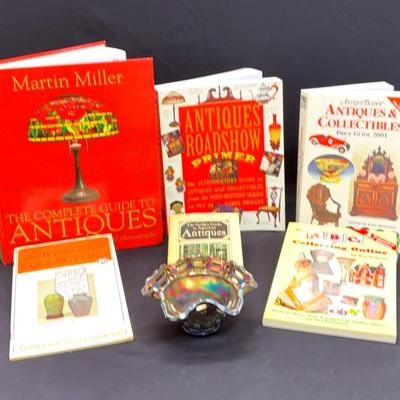 Carnival Glass Dish, Books On Antiques
