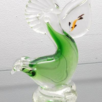 Glass Pelican with Fish