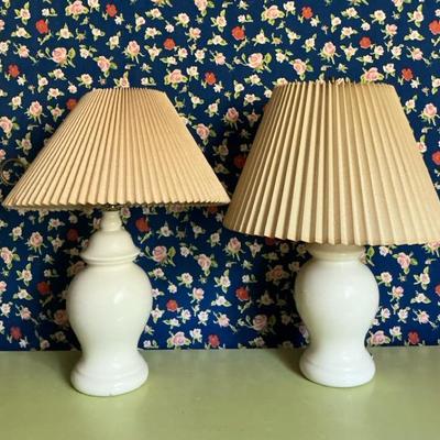 Ceramic Ginger Jar Table Lamps, Pair