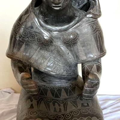 Mexican Blackware - Mother & Child circa 1950s