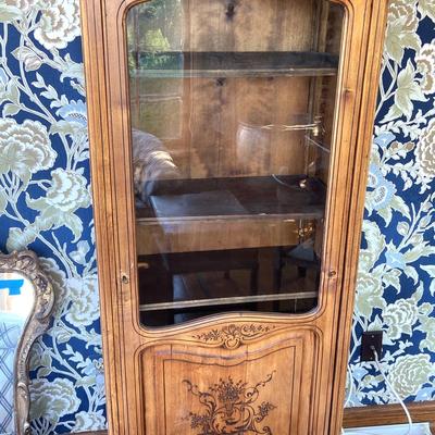 L'argentier Hand-Carved French Display Cabinet - Vintage