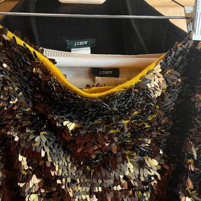 J Crew: Beaded Skirt, 3 Sweaters,16 Plus TShirts - Large Lot