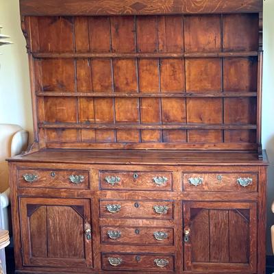 Antique Oak Welsh Dresser - Very Large European Traditional  Sideboard Buffet