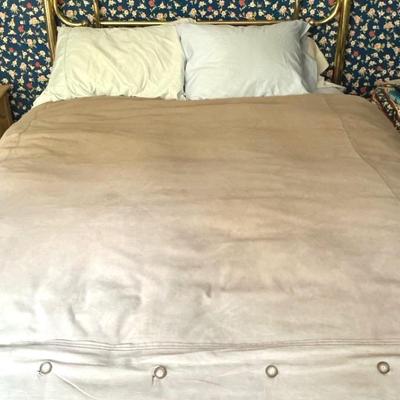 Brass Queen Headboard, Bedding Included