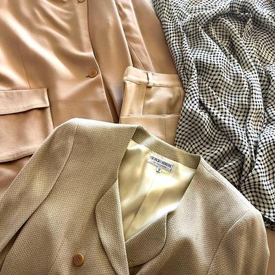 Ladies’ Giorgio Armani Suits and Over Blouse, Size 40-44