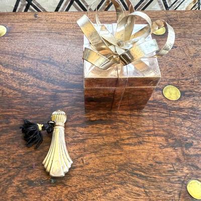 Towle Vintage Silver Parfum Bottle and Silver Plated Box - Monogrammed “J”
