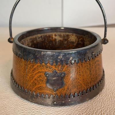 Speirs & Laughlin Antique Cookie Basket - Silverplate and Wood