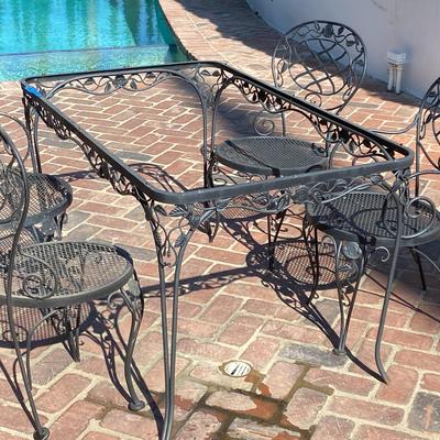 Vintage Wrought Iron Table and Chairs