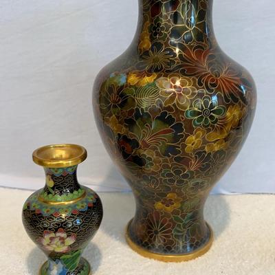 Chinese Cloisonne Jars, 2 Pcs