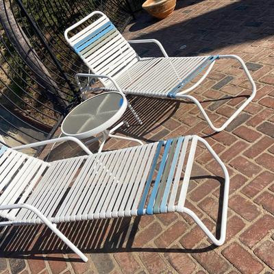 Poolside Lounge Chaise And Table