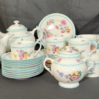 Coalport China Tea Set | Leighton Sprays – Teapots, Cups, Saucers, Plates & Sugar Bowl