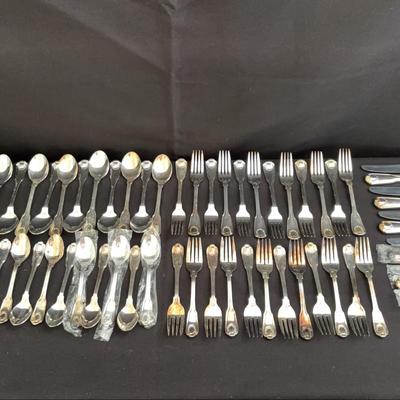 The Main Course Silverplate Flatware Set - Service For 12 & 6 Serving Utensils